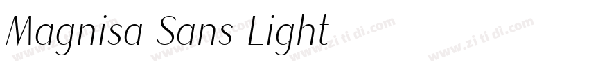 Magnisa Sans Light字体转换